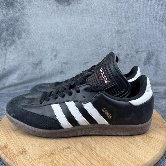 Adidas Samba Shoes Mens Size 8.5 Black White Leather Low Top Sneakers 034563 main image 6